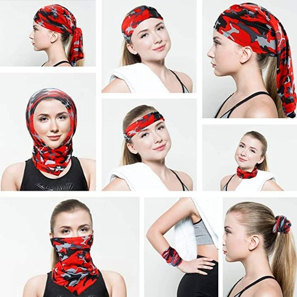 5 Pieces Neck Gaiter Multifunctional Headband - Picture 7 of 9